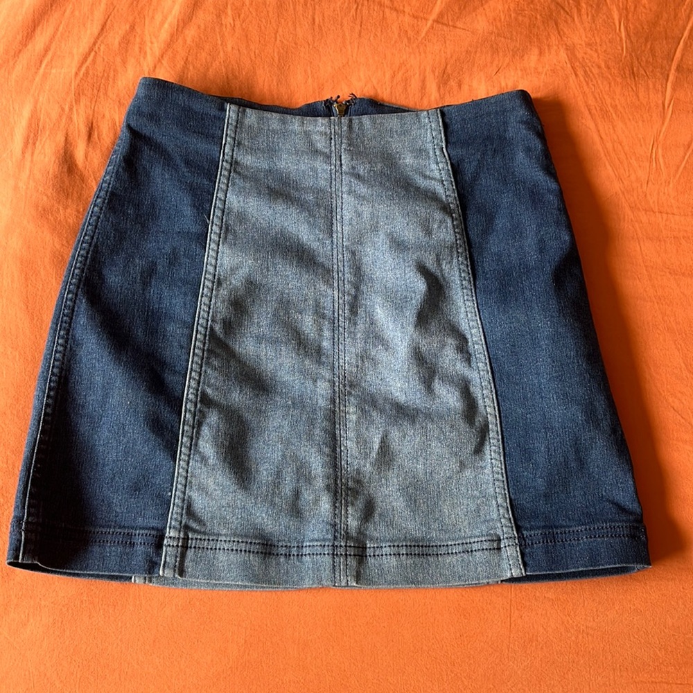 Free people denim pencil skirt